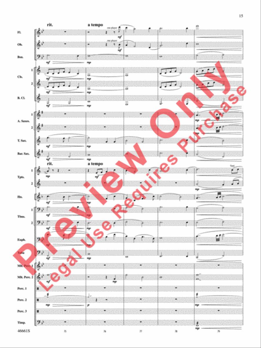 Nine Mile Saga Nine Mile Saga Concert Band scores gallery preview page 16
