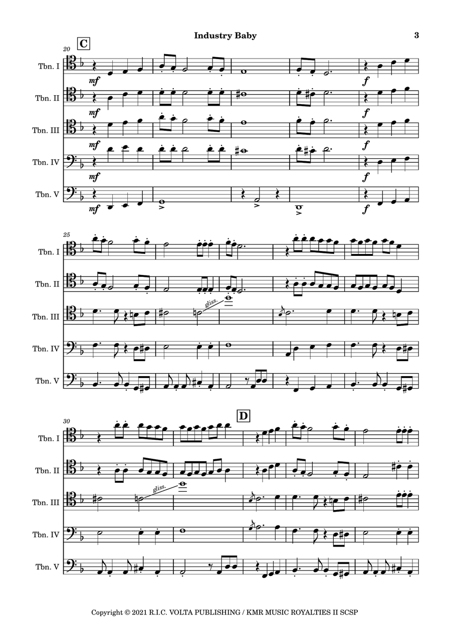 Industry Baby Brass Quintet scores gallery preview page 4
