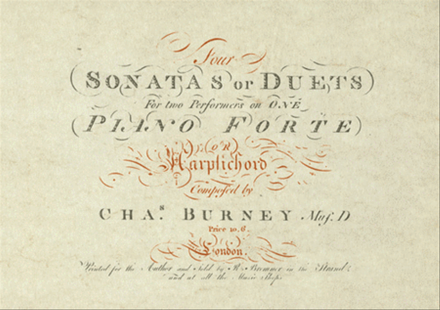 Sonatas or Duets Piano Duet scores gallery preview page 1
