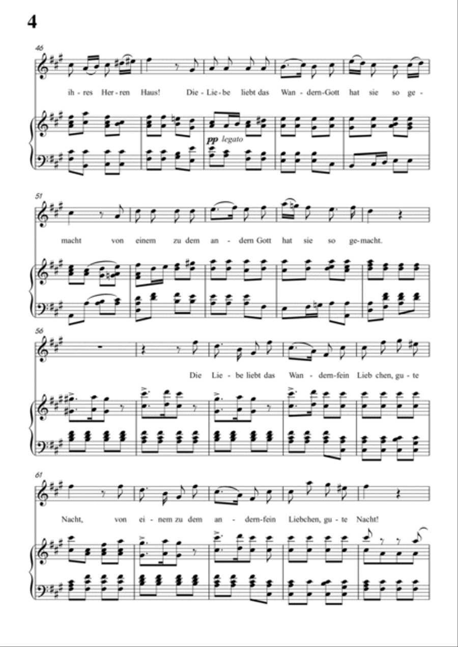 Schubert-Gute Nacht,from 'Winterreise',Op.89(D.911) No.1 in #F minor,for Vocal and Piano Voice scores gallery preview page 5