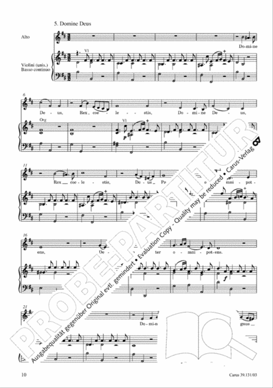 Missa brevis in B minor Alto Voice scores gallery preview page 11