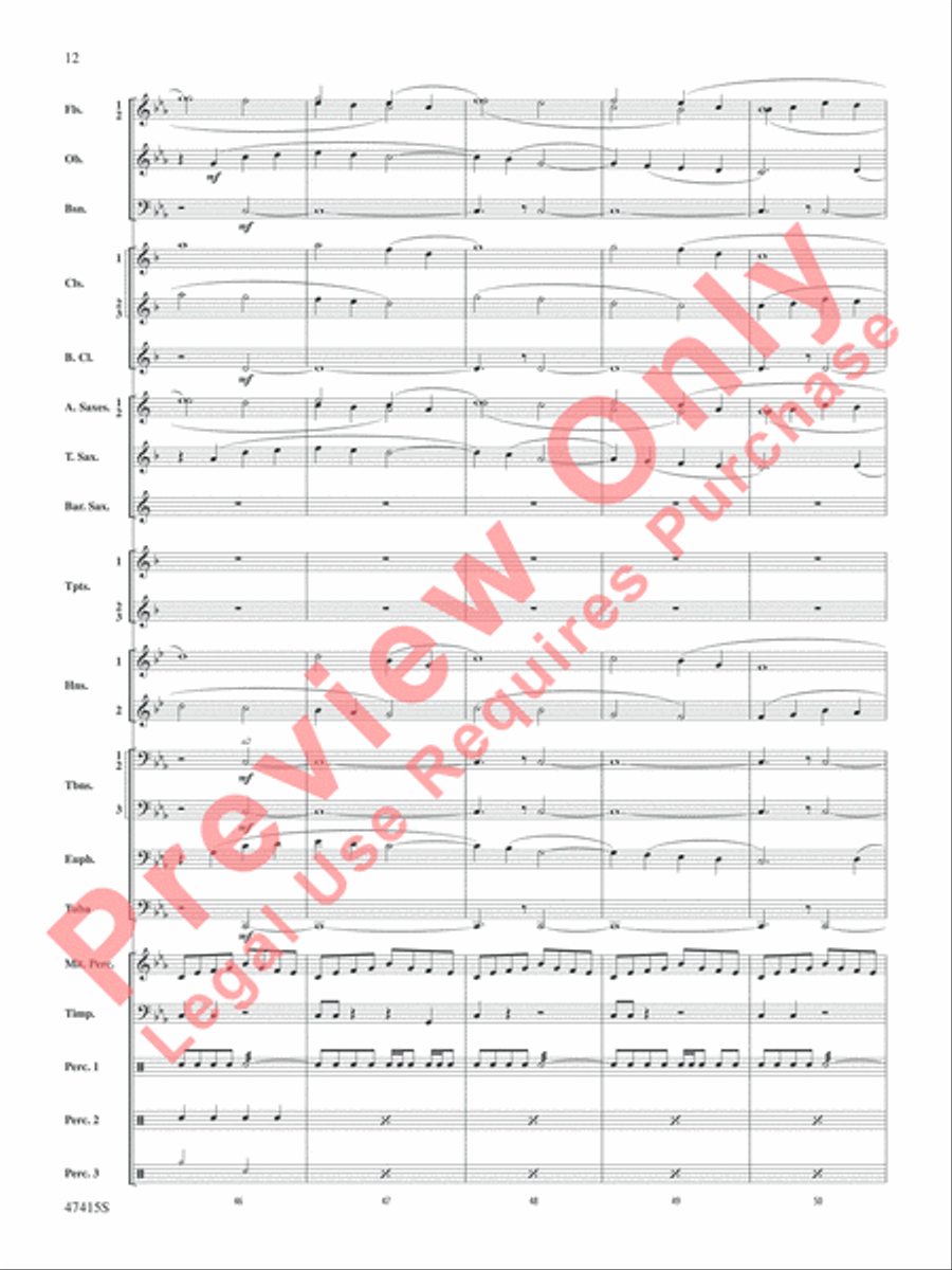 Blessed Are They Concert Band scores gallery preview page 13