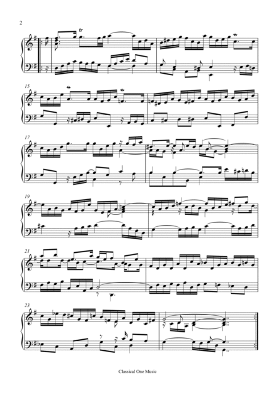 Bach-French Suite No.5 in G major, BWV 816(Piano) Piano Solo scores gallery preview page 3