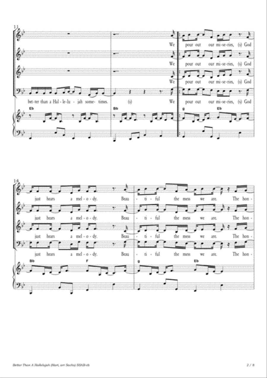 Better Than A Hallelujah Choir scores gallery preview page 2