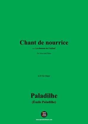Paladilhe-Chant de nourrice,from 'La chanson de l'enfant',in B flat Major