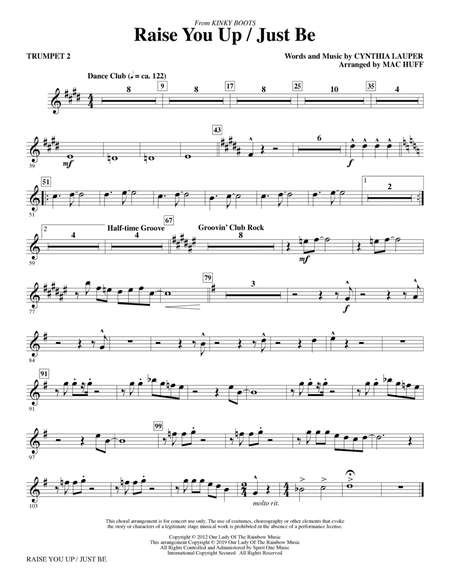 Raise You Up/Just Be (from Kinky Boots) (arr. Mac Huff) - Trumpet 2