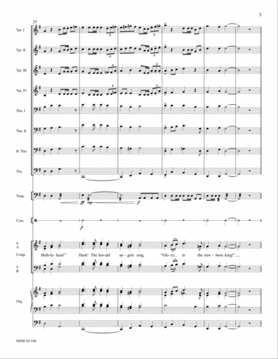 Hark! The Herald Angels Sing 4-Part scores gallery preview page 5