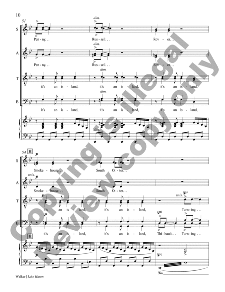 Lake Huron Lake Huron Divisi scores gallery preview page 10