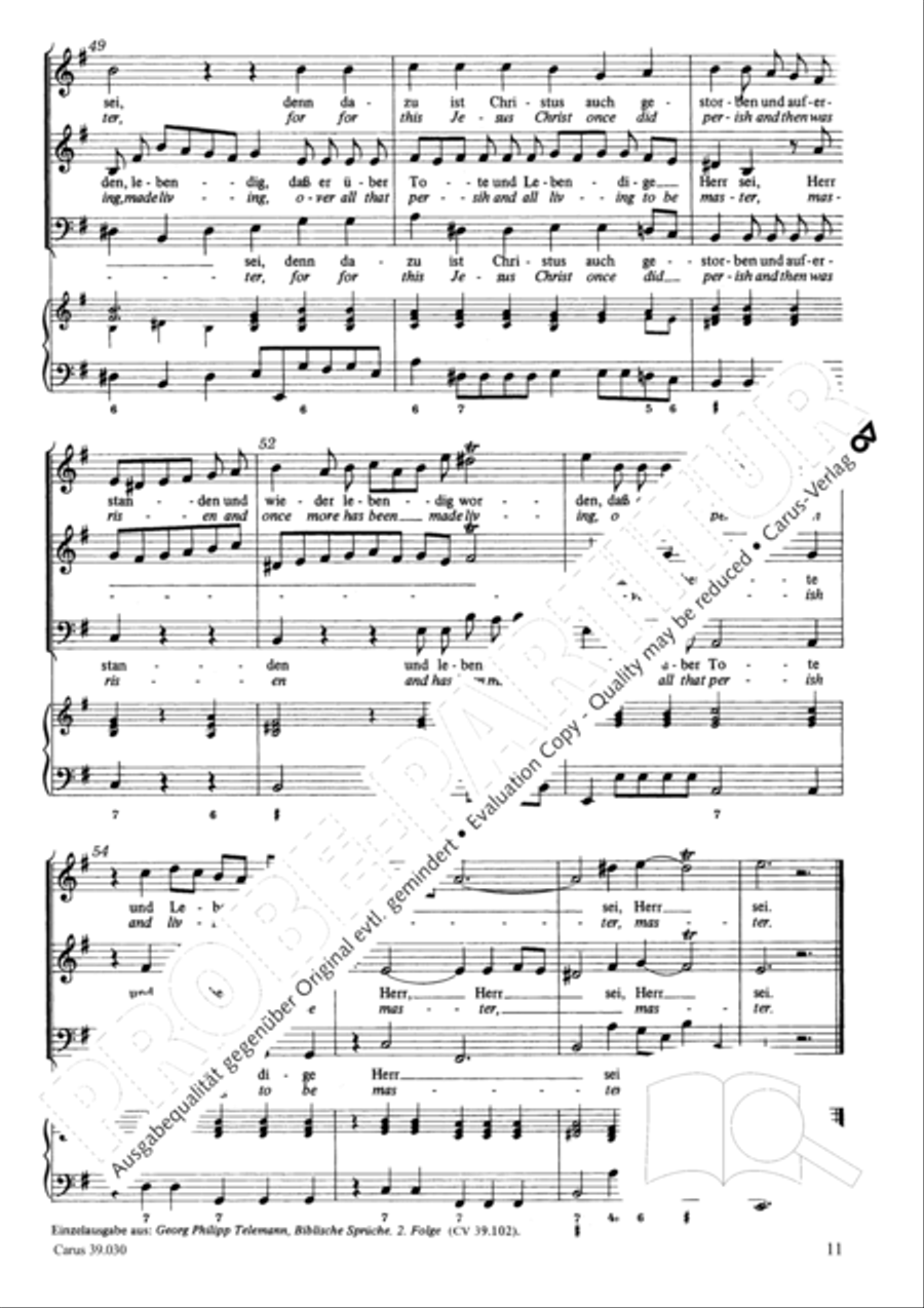 Among us lives for his own sake (Unser keiner lebt ihm selber) SA scores gallery preview page 11