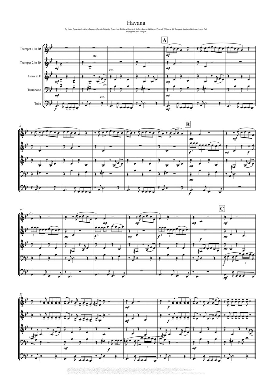 Havana Brass Ensemble scores gallery preview page 1