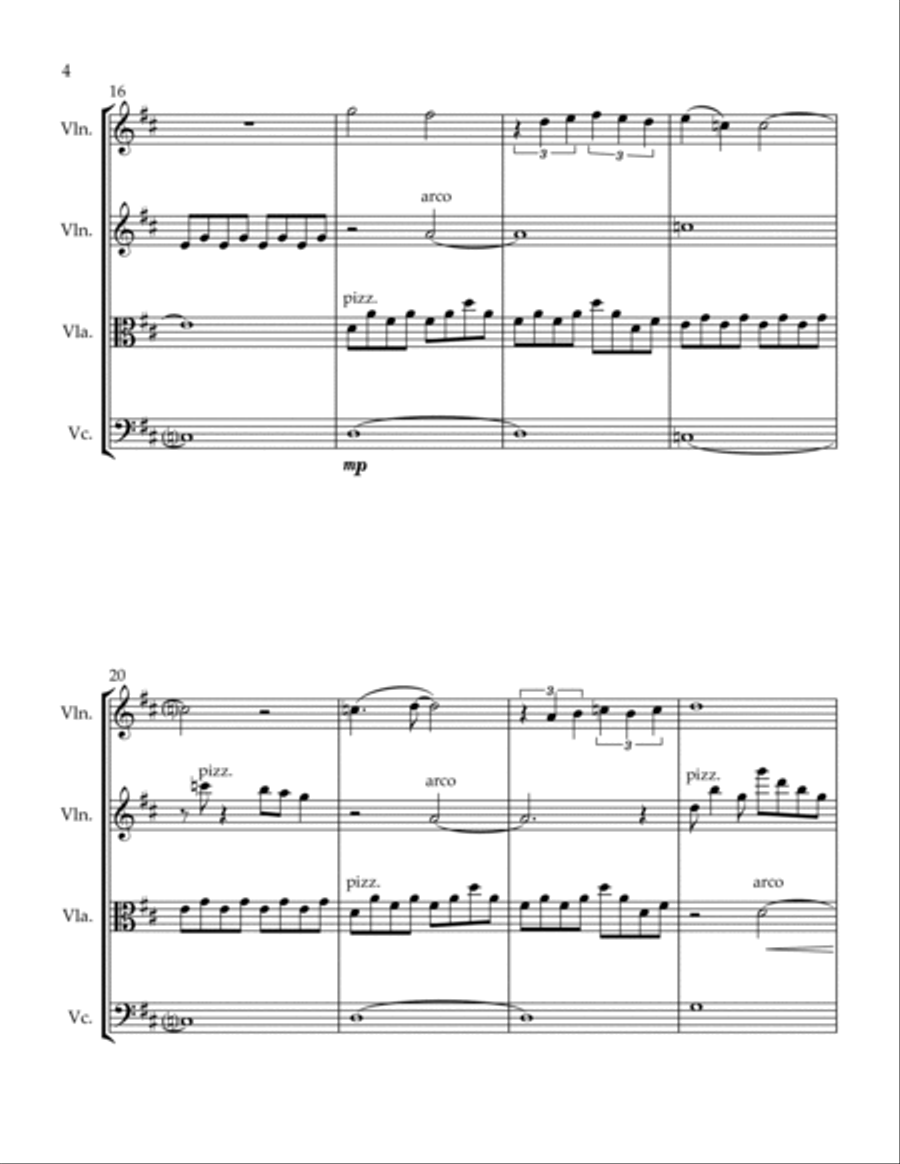 Lady String Quartet scores gallery preview page 6