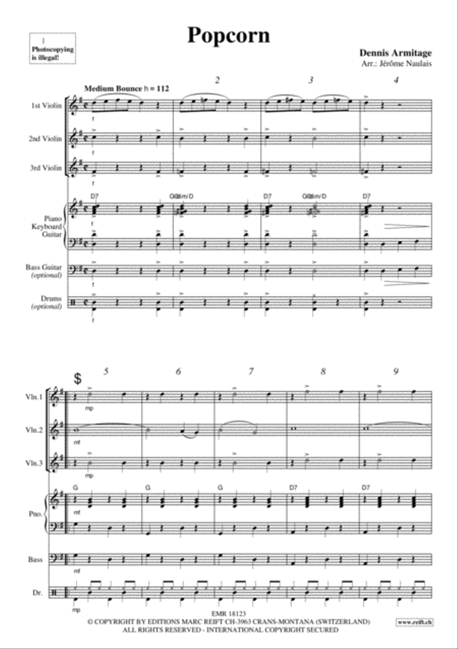 Popcorn Violin scores gallery preview page 3
