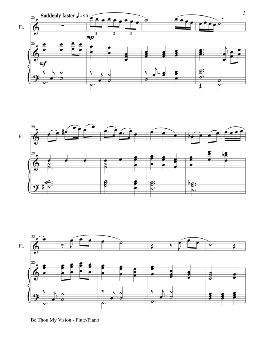 BE THOU MY VISION (Duet – Flute and Piano/Score and Parts)