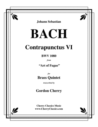 Book cover for Contrapunctus VI BWV 1080 for Brass Quintet