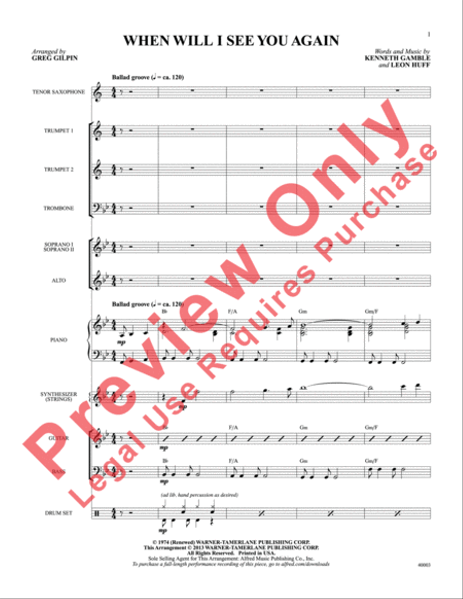 When Will I See You Again Choir scores gallery preview page 2