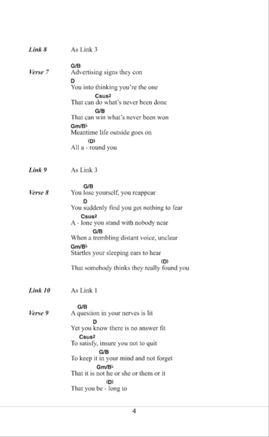 It's Alright Ma (I'm Only Bleeding) Acoustic Guitar scores gallery preview page 4