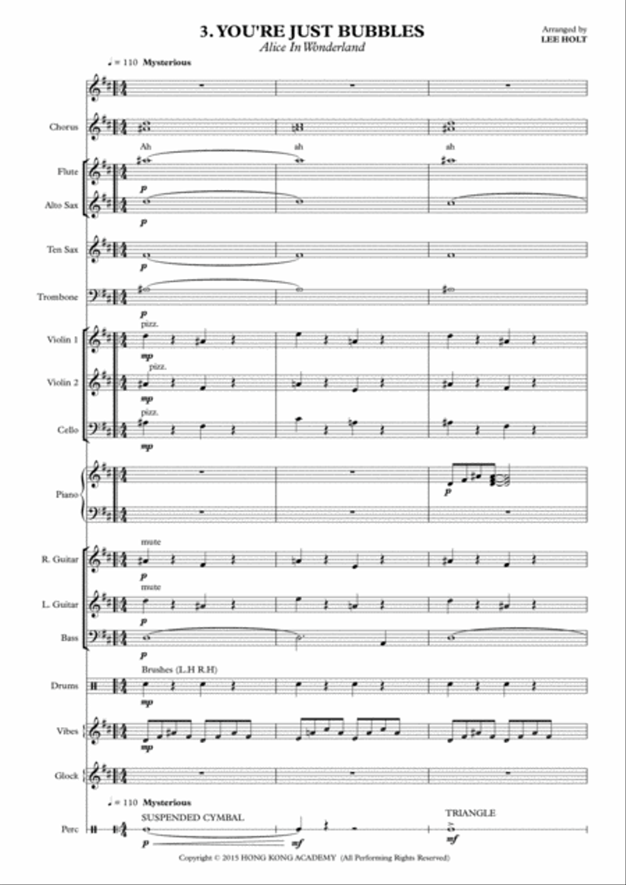 YOU'RE JUST BUBBLES 'Alice in Wonderland' for Show Bands Concert Band scores gallery preview page 3