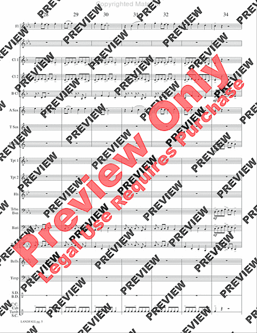 Landfall Concert Band scores gallery preview page 8