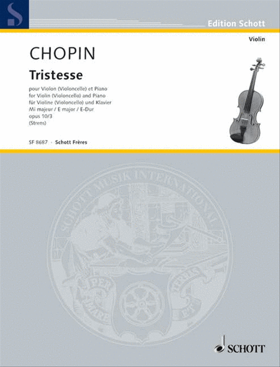 Tristesse E major Piano Trio scores gallery preview page 1