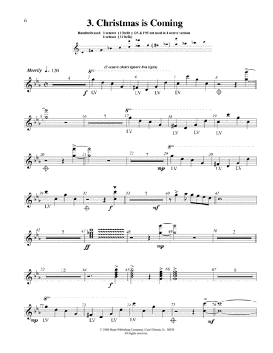 Celebrate the Season Handbell Choir scores gallery preview page 6