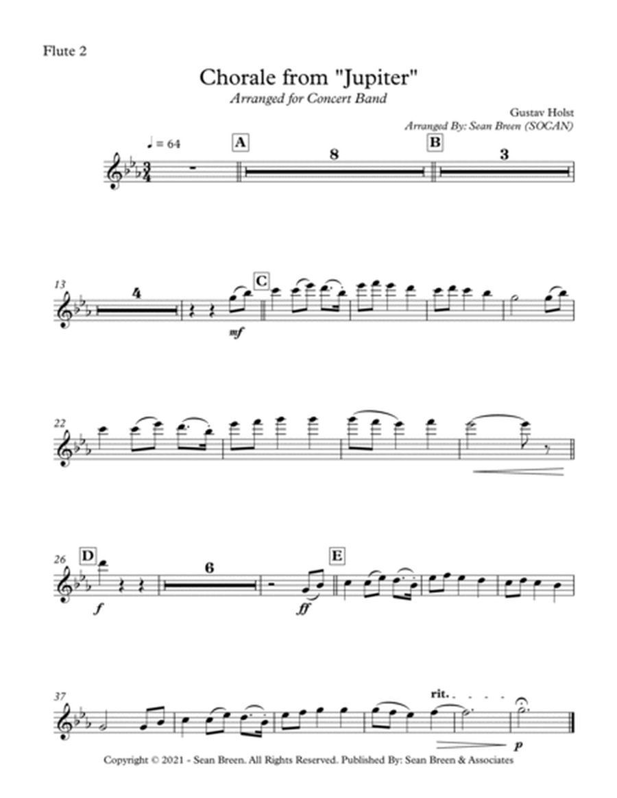 Chorale from "Jupiter" - Concert Band image number null
