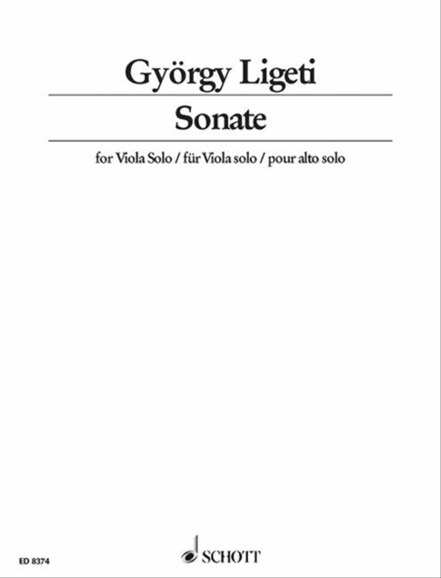 Sonata Sonata Viola Solo scores gallery preview page 1