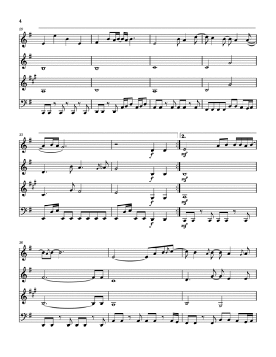 Miss Sun Woodwind Quartet scores gallery preview page 5