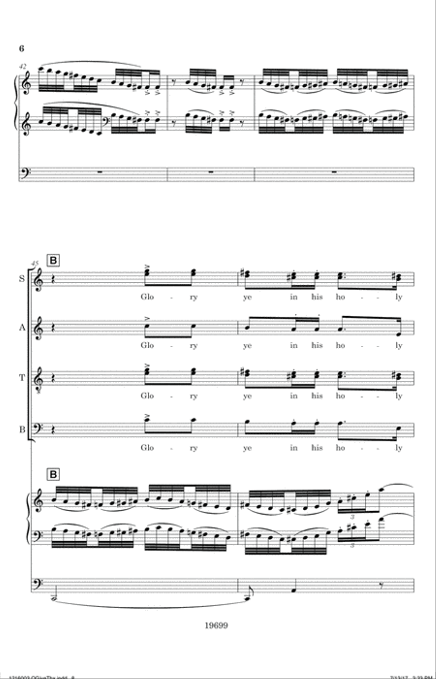 O Give Thanks Unto The Lord 4-Part scores gallery preview page 6