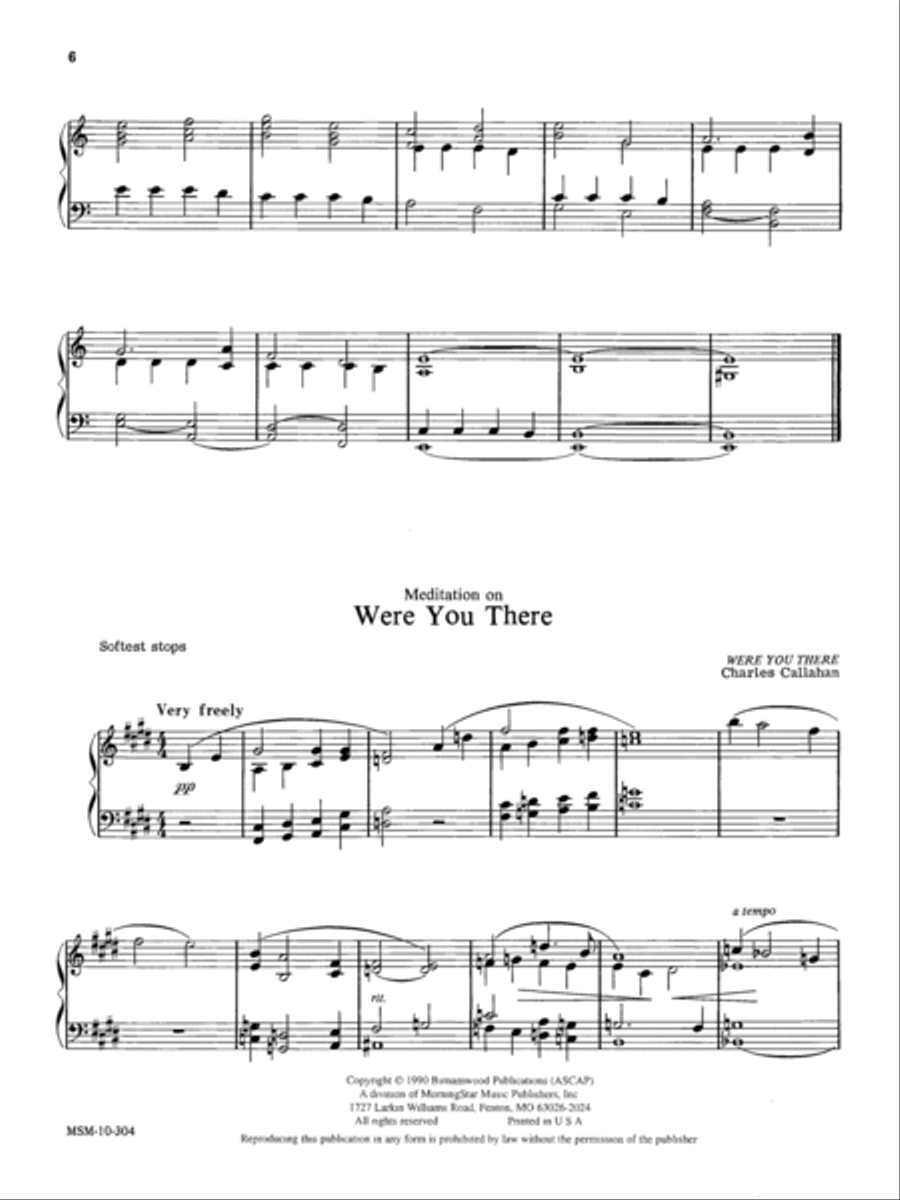 Lenten Music for Manuals, Set 1 Organ scores gallery preview page 6