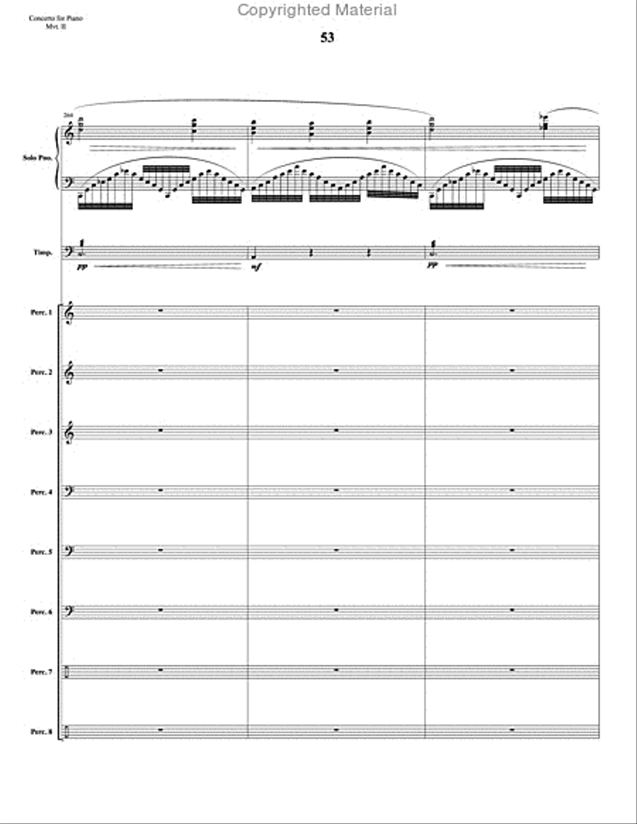 Concerto for Piano and Percussion Orchestra Percussion Ensemble scores gallery preview page 75