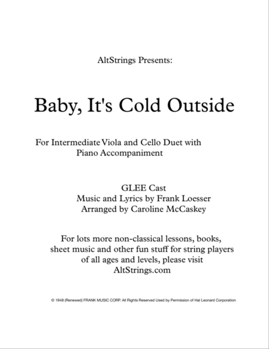 Baby, It's Cold Outside Baby, It's Cold Outside String Duet scores gallery preview page 1
