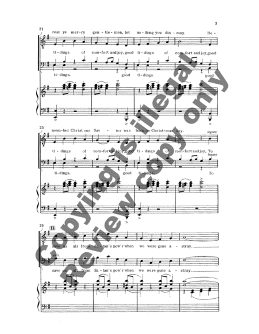 Christmas Trilogy: 3. God Rest Ye Merry, Gentlemen TTBB scores gallery preview page 5