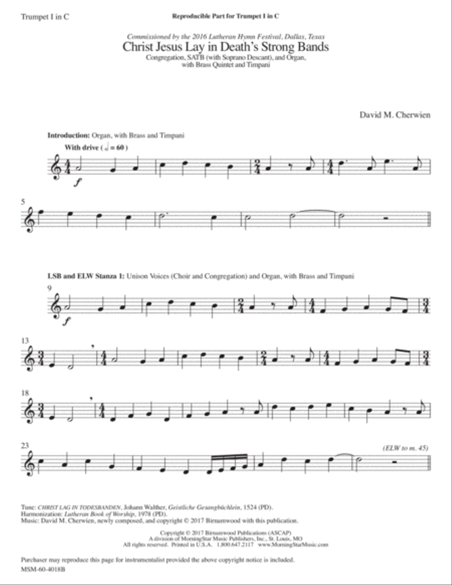 Christ Jesus Lay in Death's Strong Bands Choir scores gallery preview page 4