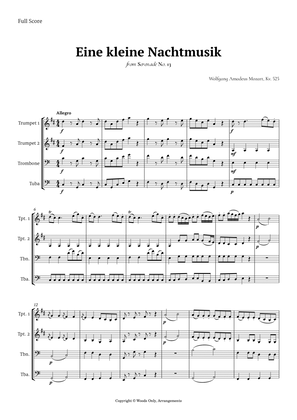 Eine kleine Nachtmusik by Mozart for Brass Quartet