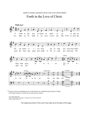 Forth in the Love of Christ