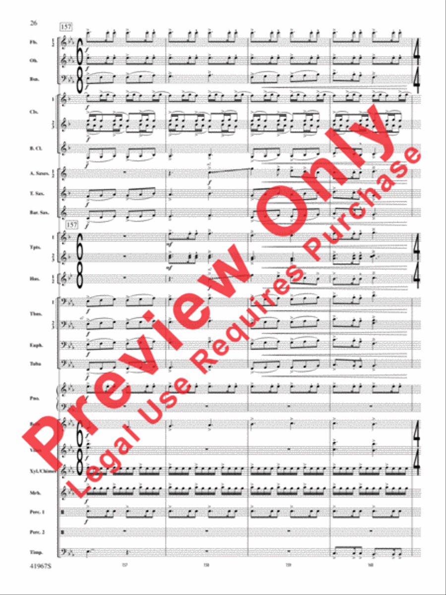 Seven Hills Overture Concert Band scores gallery preview page 27