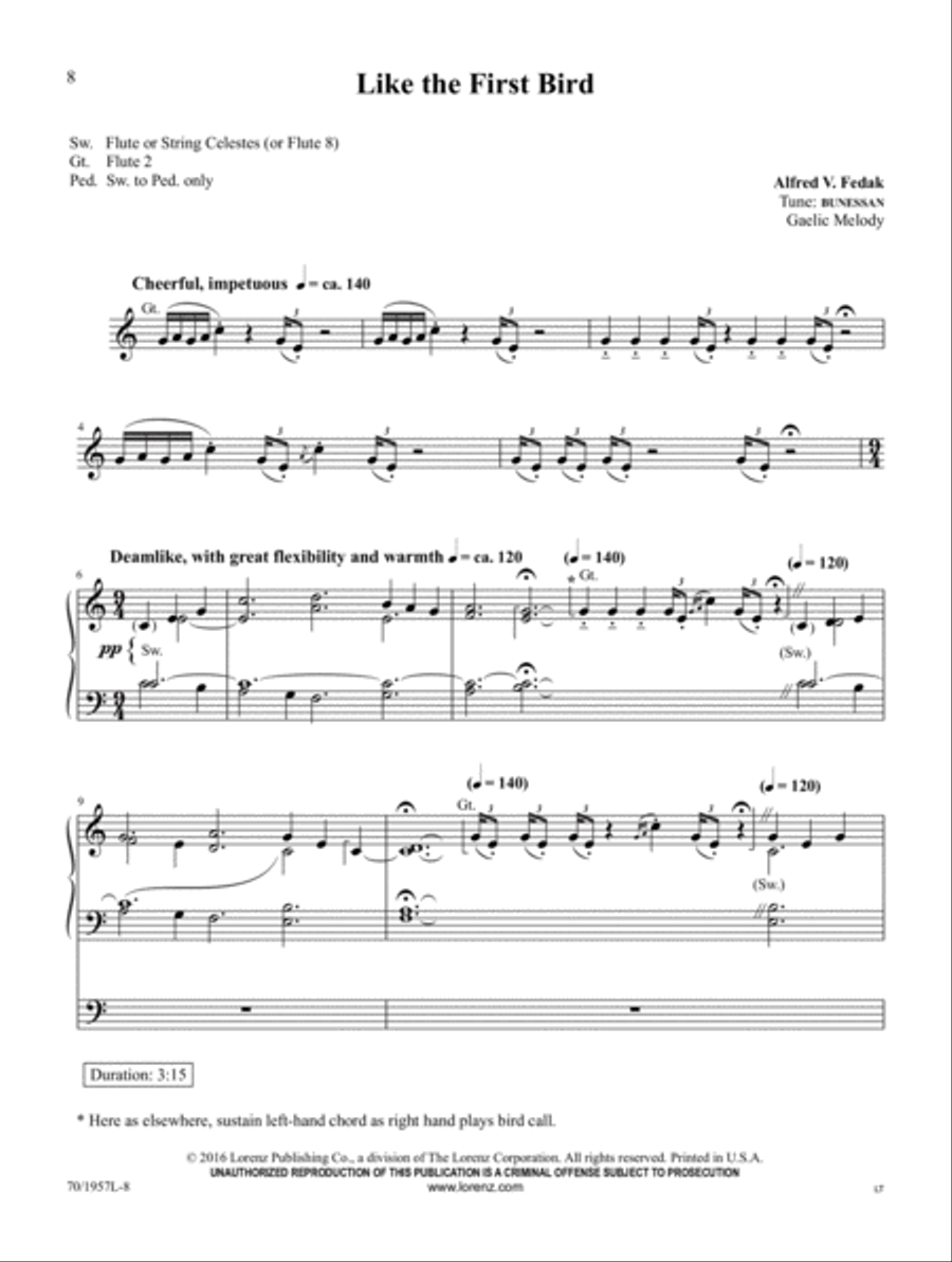 All Nature Sings Organ Solo scores gallery preview page 3