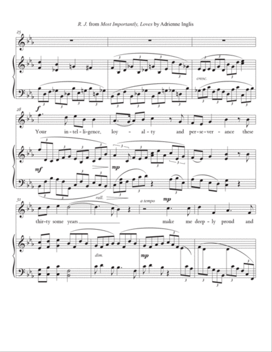 Most Importantly, Loves, a song cycle for soprano and piano Voice Solo scores gallery preview page 6