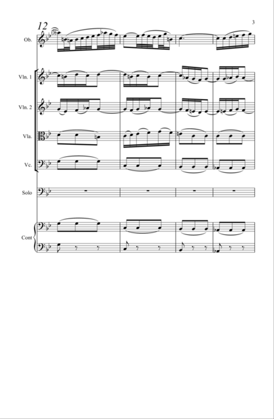 Cantata 82 for Bass voice & chamber orchestra Chamber Orchestra scores gallery preview page 4