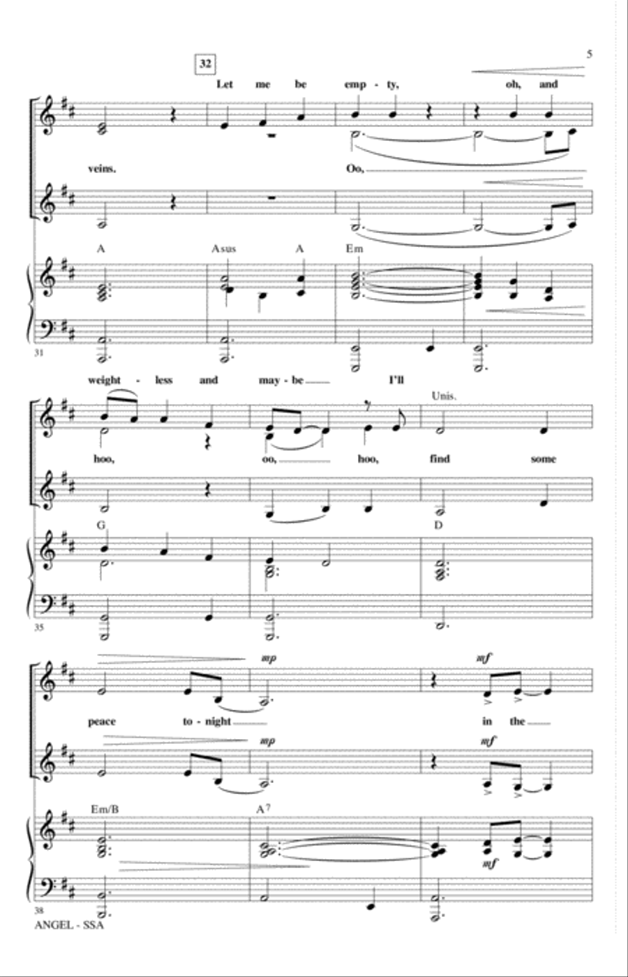 Angel (arr. Mark Brymer) Angel (arr. Mark Brymer) SSA scores gallery preview page 4