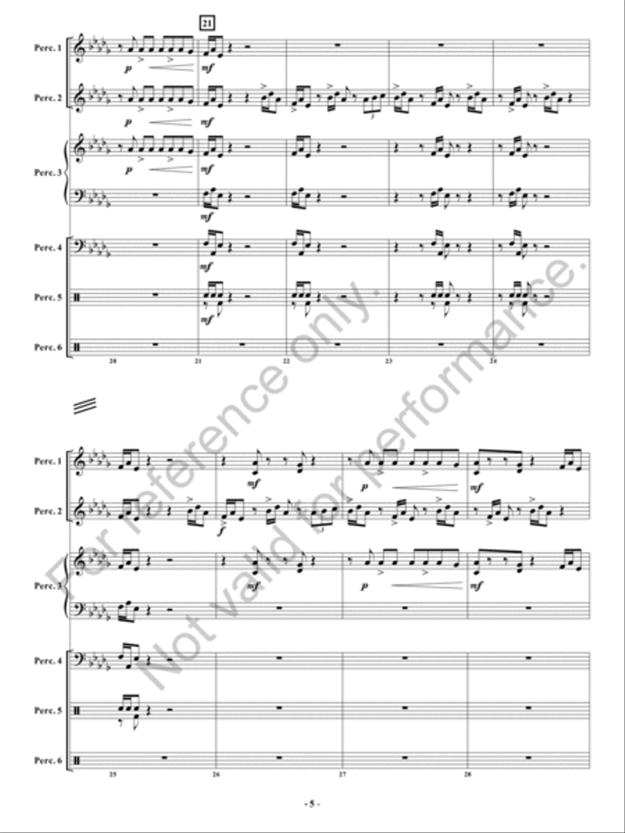 PURR-Snickety Percussion Ensemble scores gallery preview page 6