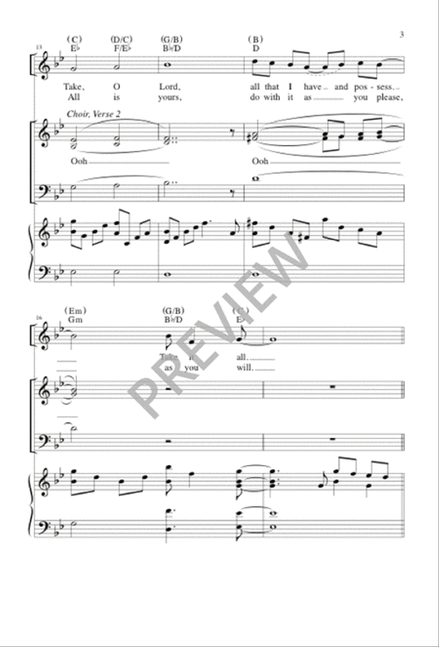 Only Your Love 4-Part scores gallery preview page 4