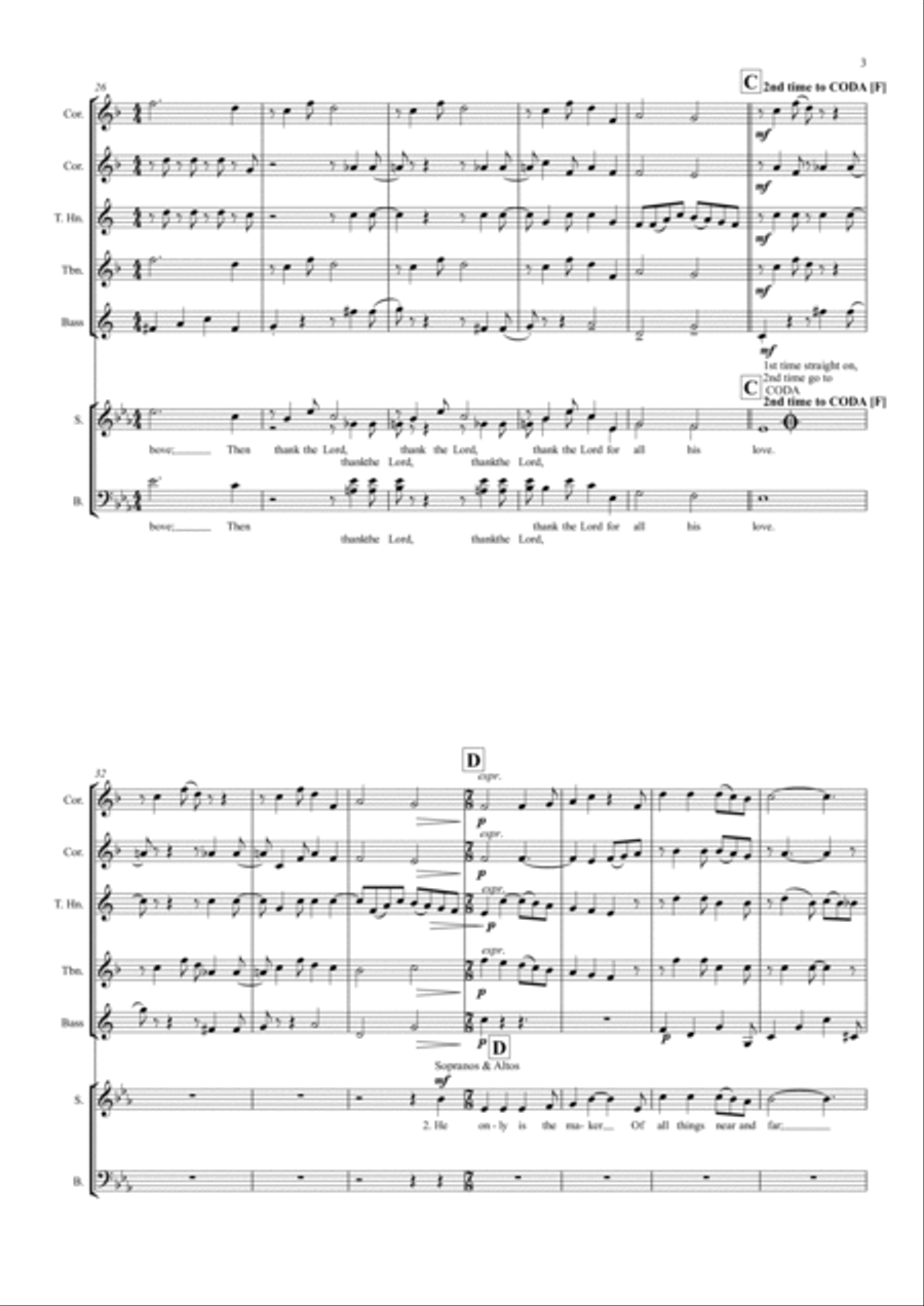 All Good Gifts (brass version) 4-Part scores gallery preview page 3