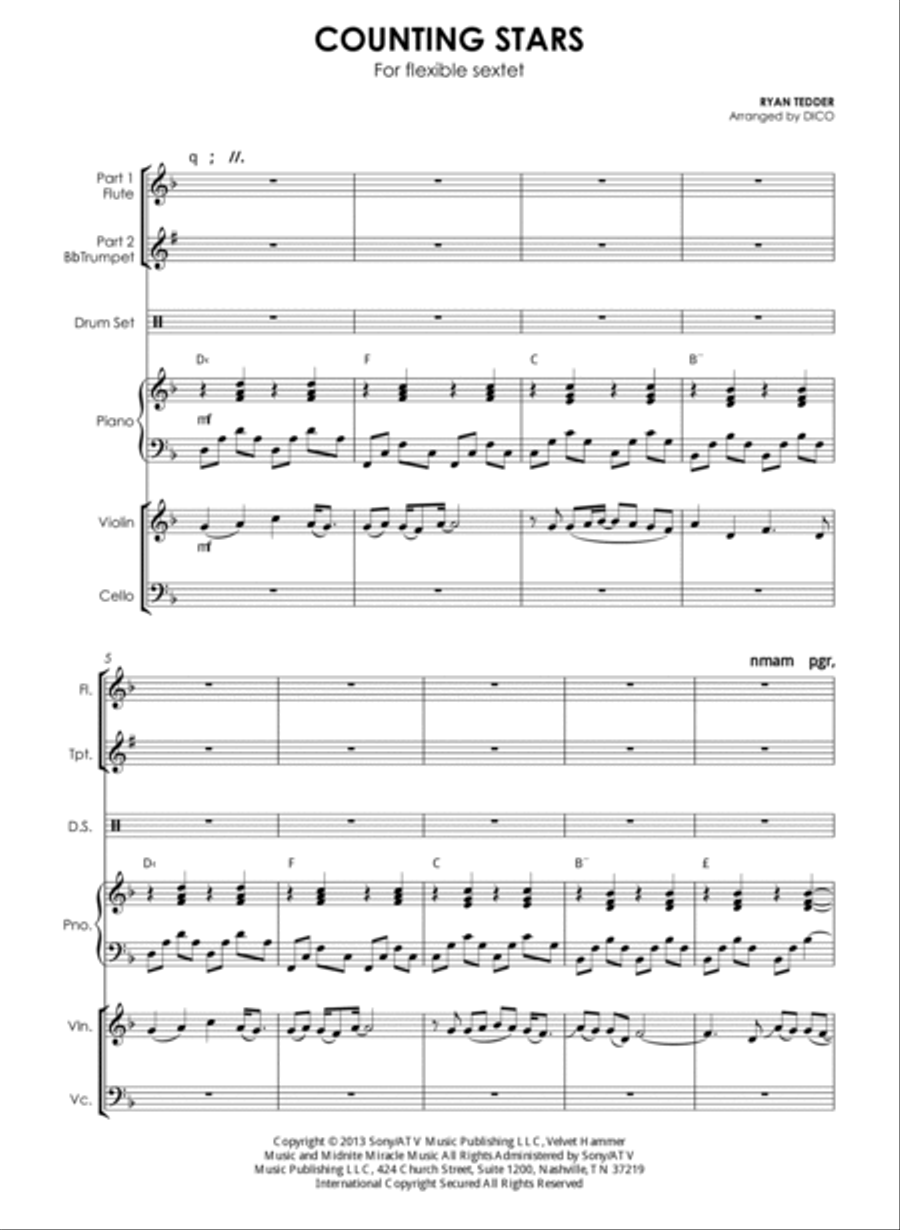 Counting Stars Small Ensemble scores gallery preview page 2