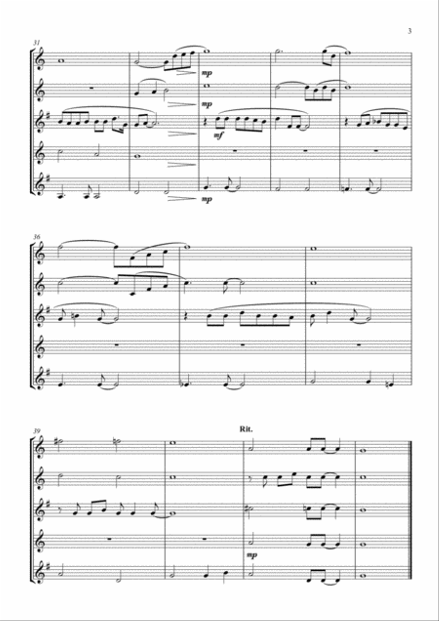 Make You Feel My Love Brass Ensemble scores gallery preview page 3