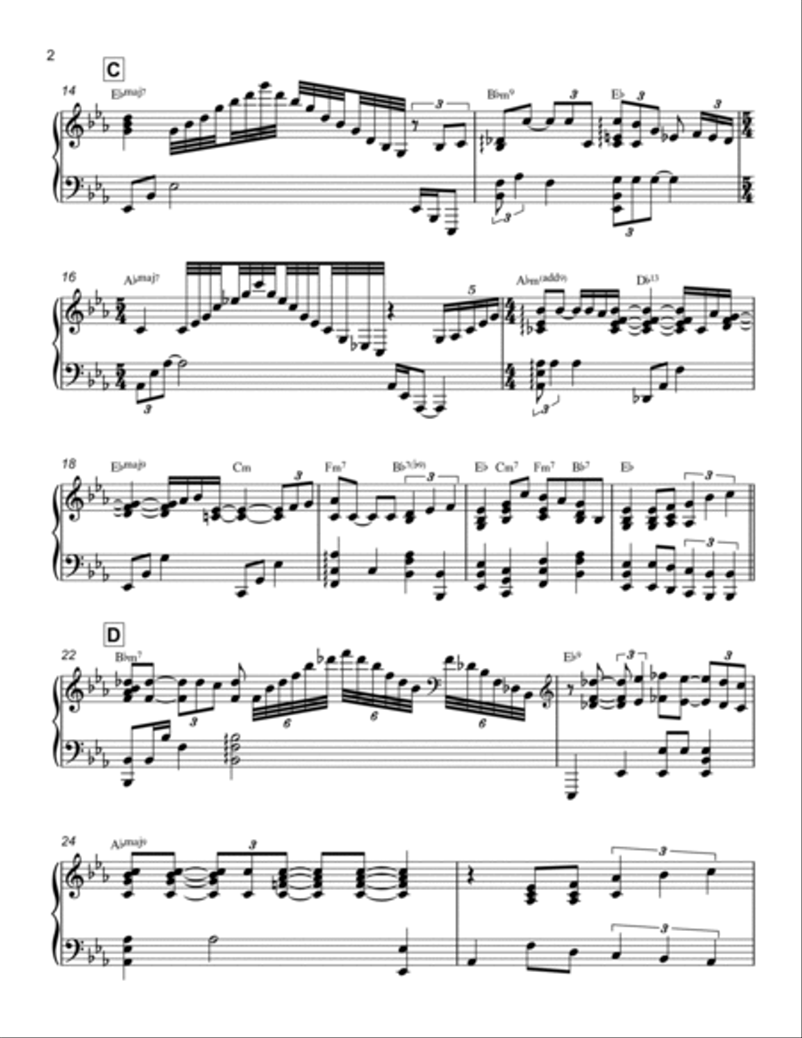 Misty Piano Solo scores gallery preview page 2