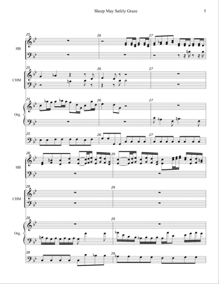 Sheep May Safely Graze Large Ensemble scores gallery preview page 5