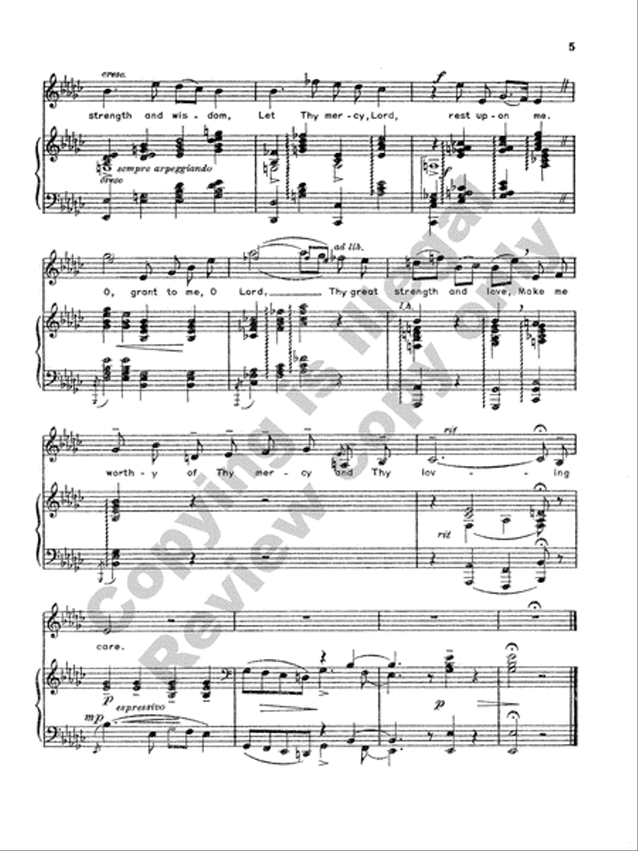 Prayer Lord Almighty God High Voice scores gallery preview page 7