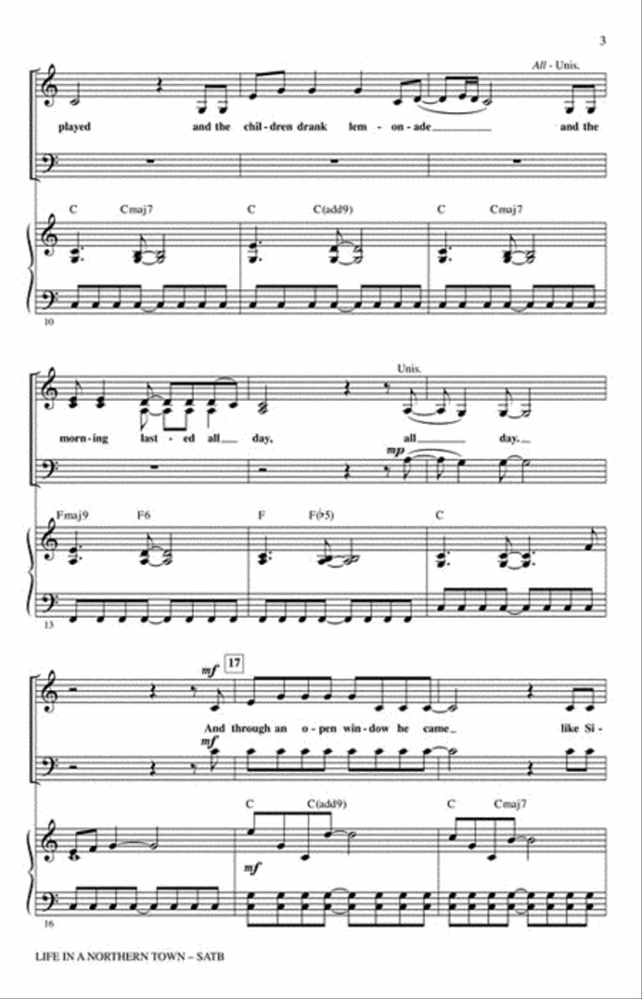 Life in a Northern Town 4-Part scores gallery preview page 3