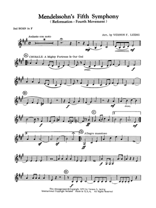 Mendelssohn's 5th Symphony "Reformation," 4th Movement: 2nd F Horn